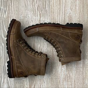•Timberland• Mens Nubuck Combat Boots, Sz 10.5